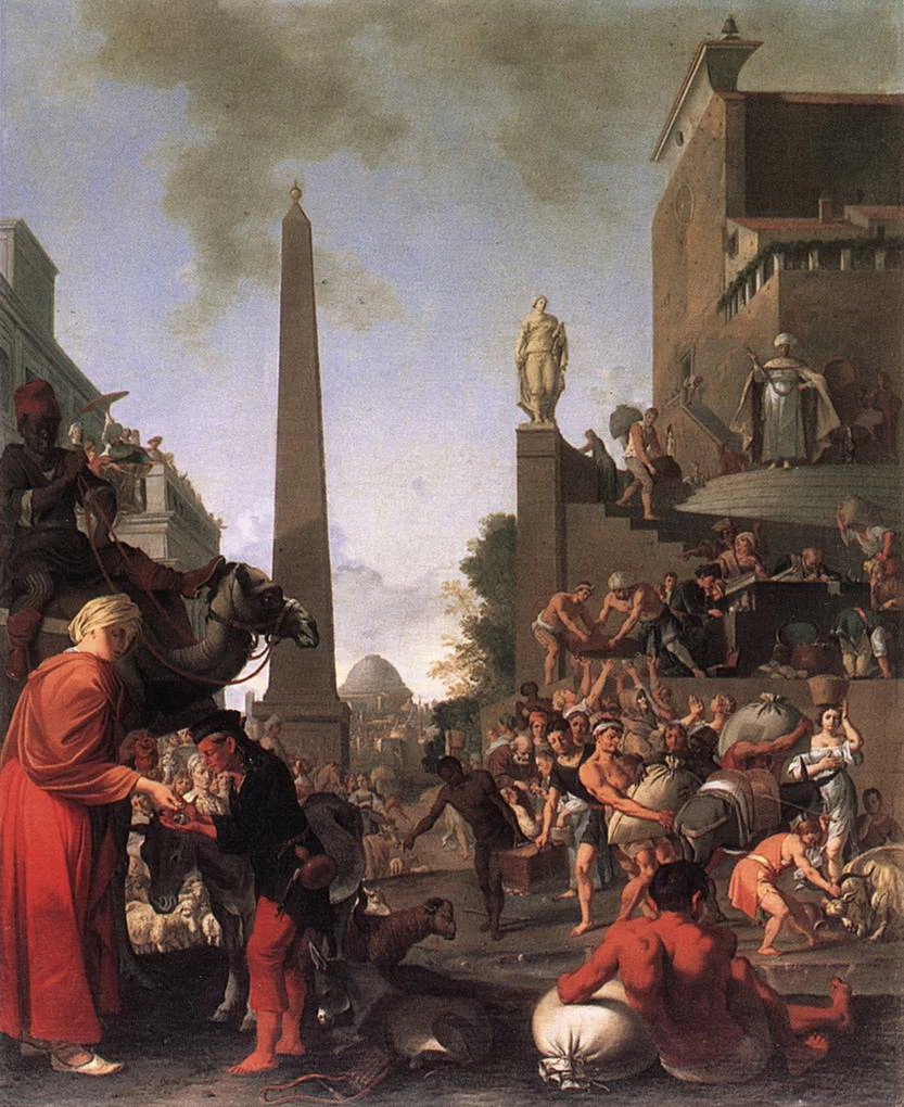 Giuseppe vende grano al popolo - Barber Institute of Fine Arts, Birmingham